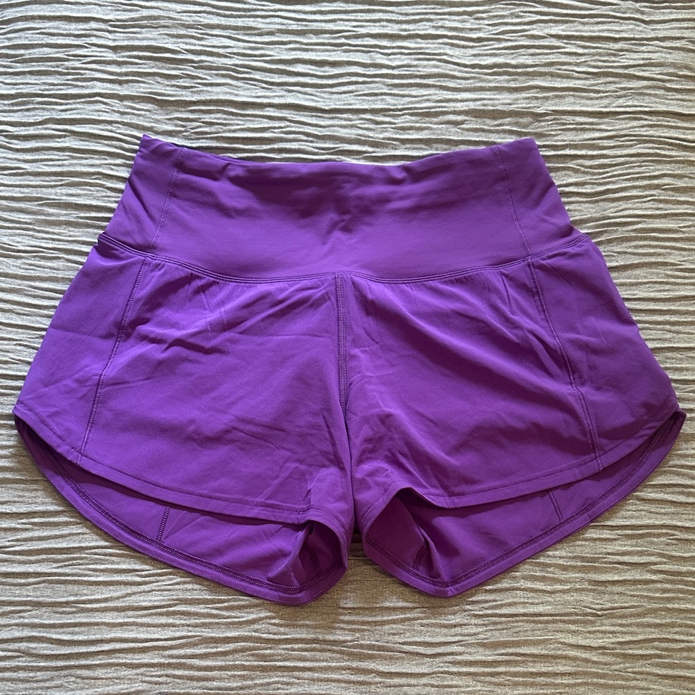 Lululemon Speed Up High-Rise Lined Short 4" - Moonlight Magenta- Size 4- EUC